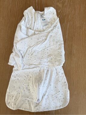 Halo White Sleepsack with Silver Star and Moon Print